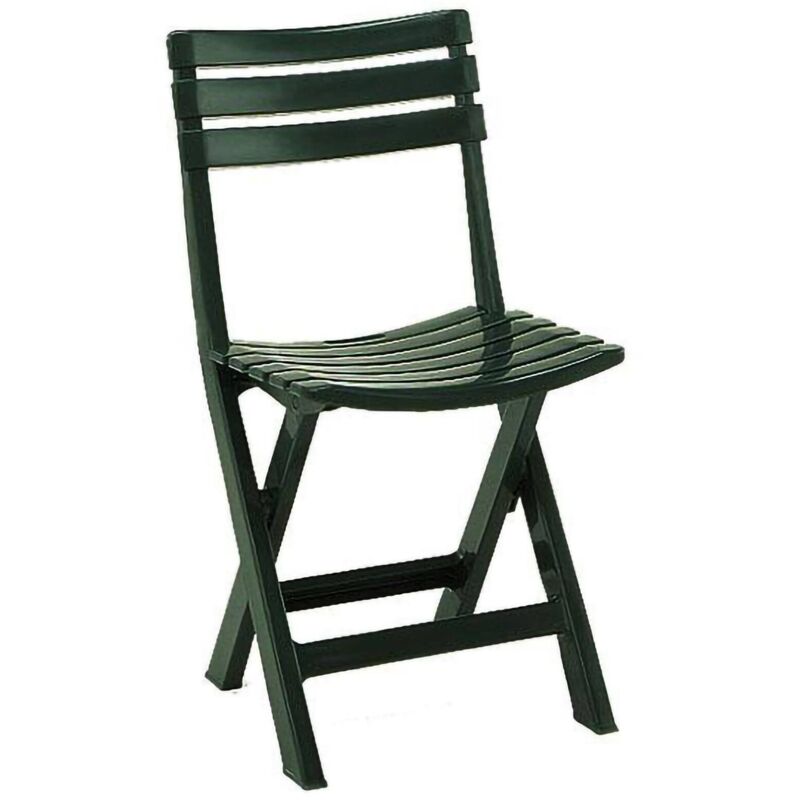 foto del prodotto sedia da esterno pieghevole, made in italy, 44 x 41 x 78 cm, color verde, con imballo rinforzato dmora