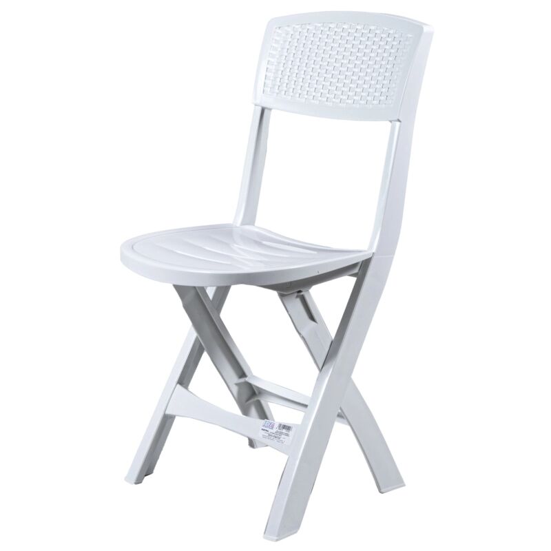 immagine 0 del prodotto sedia da esterno pieghevole mistral in polipropilene bianco 39x47x81 cm