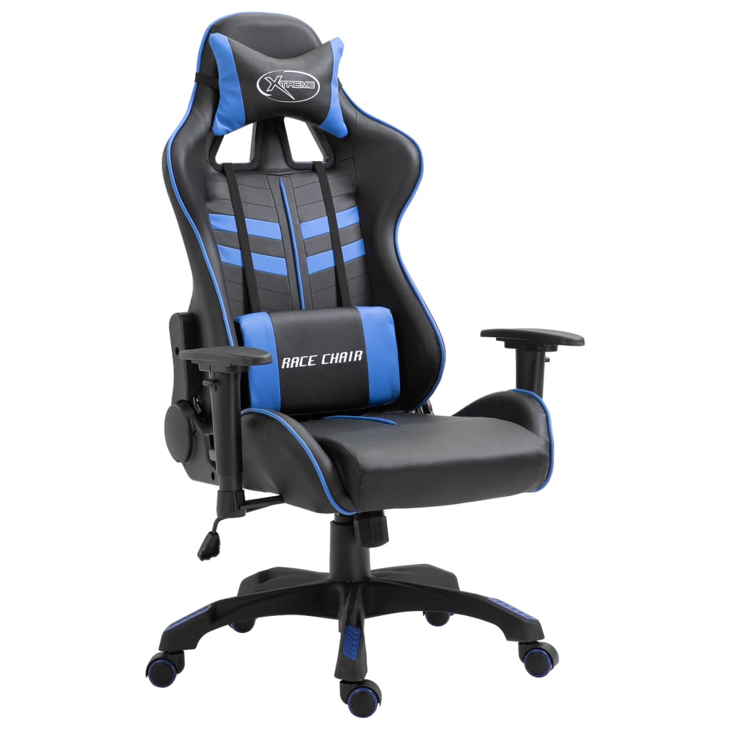 foto del prodotto sedia da gaming blu in similpelle cod mxl 65680