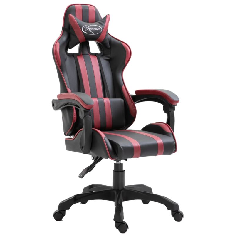 foto del prodotto sedia da gaming rosso vino in similpelle vidaxl