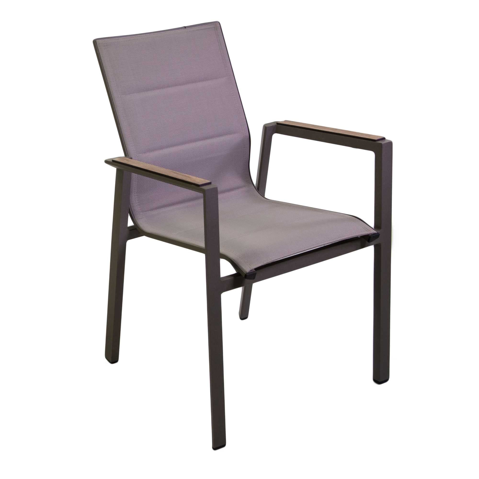 foto del prodotto sedia da giardino 56x66xh90 cm in alluminio e texilene riverside tortora