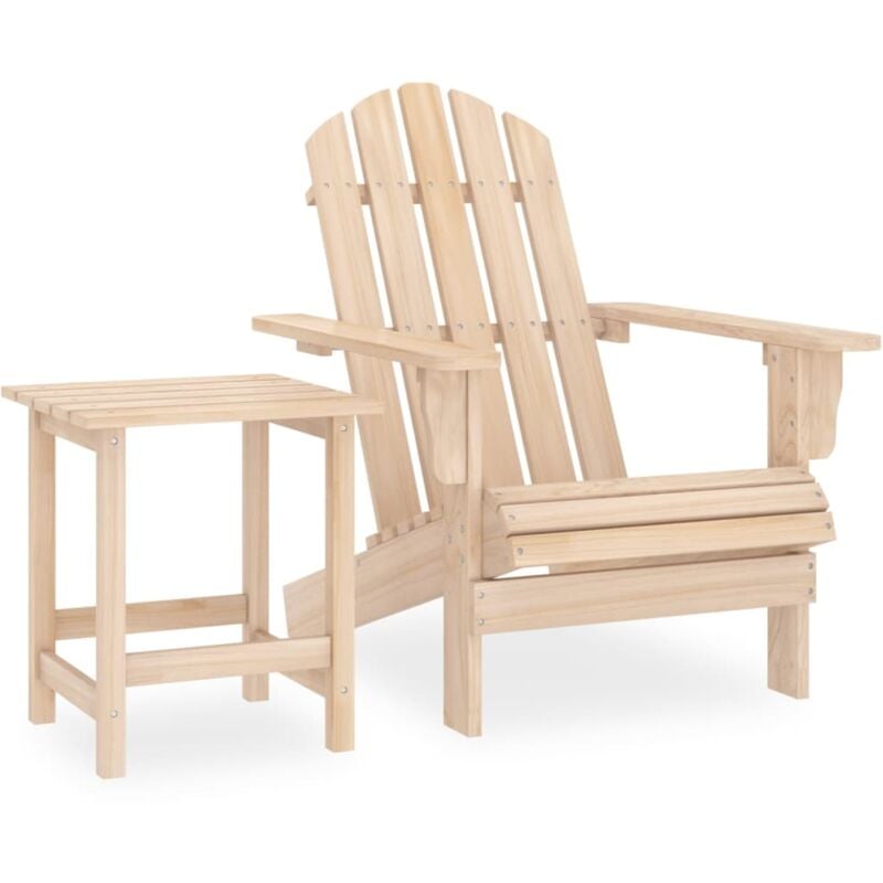 foto del prodotto sedia da giardino adirondack con tavolino in legno abete - vidaxl