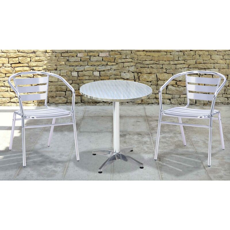 foto del prodotto sedia da giardino bar in alluminio tosini silver