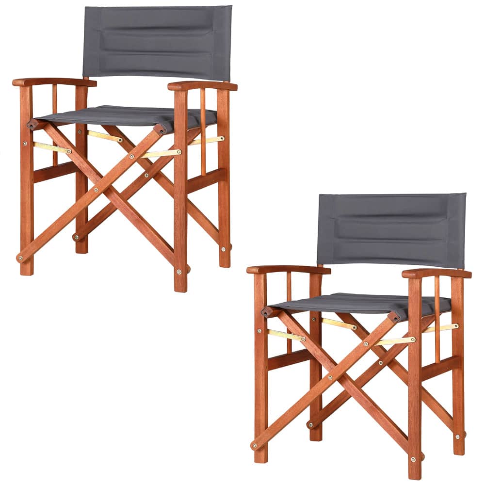 foto del prodotto sedia da giardino cannes set 2 pz antracite legno fsc