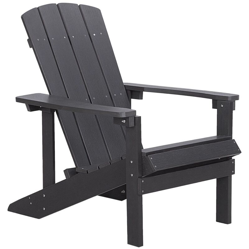 foto del prodotto sedia da giardino grigio scuro adirondack