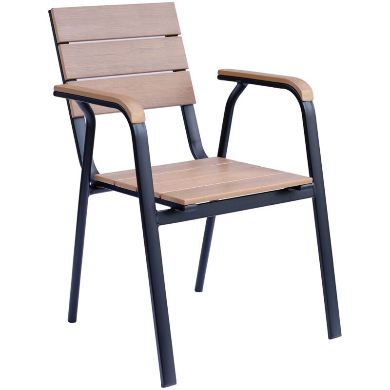 foto del prodotto sedia da giardino in alluminio e polyrattan