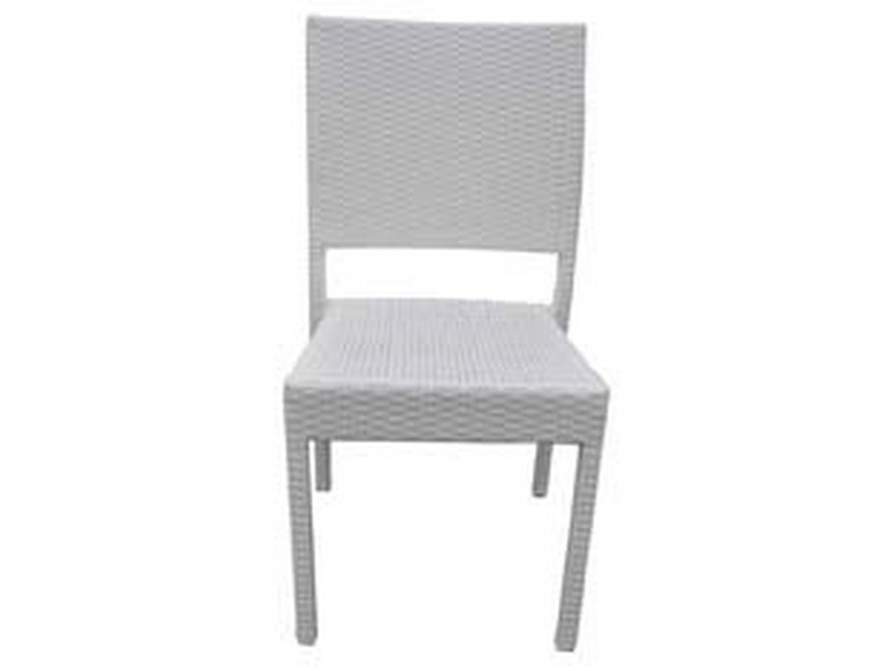 foto del prodotto sedia da giardino in pe rattan cm.47,5x57x91h. colore bianco cod ferx.fer238694