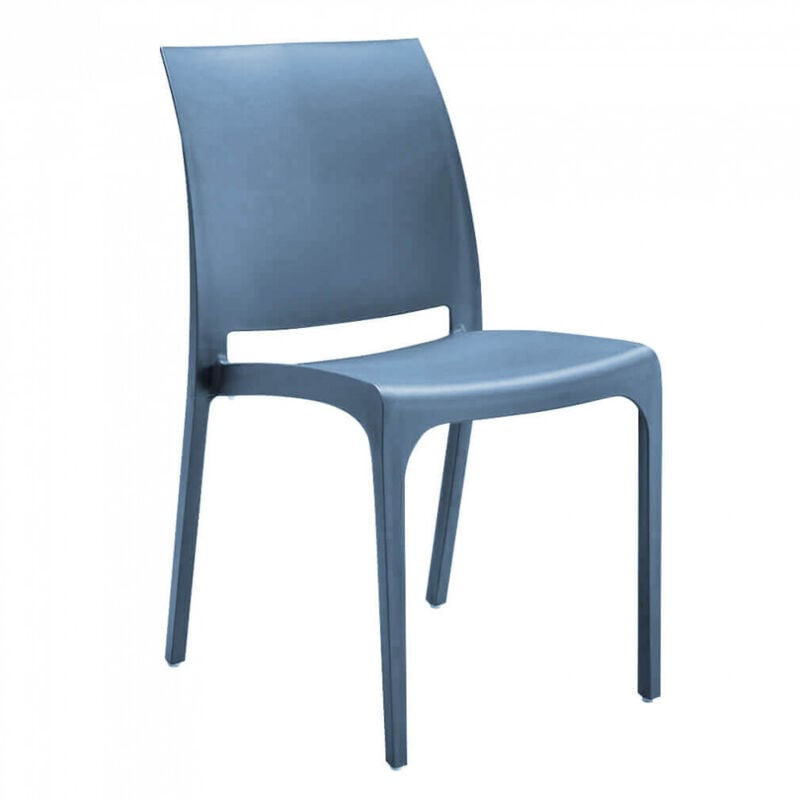 foto del prodotto sedia da giardino in polipropilene cm 46x54x80 volga colore blu