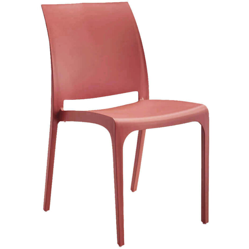 foto del prodotto sedia da giardino in polipropilene cm 46x54x80 volga colore rosso