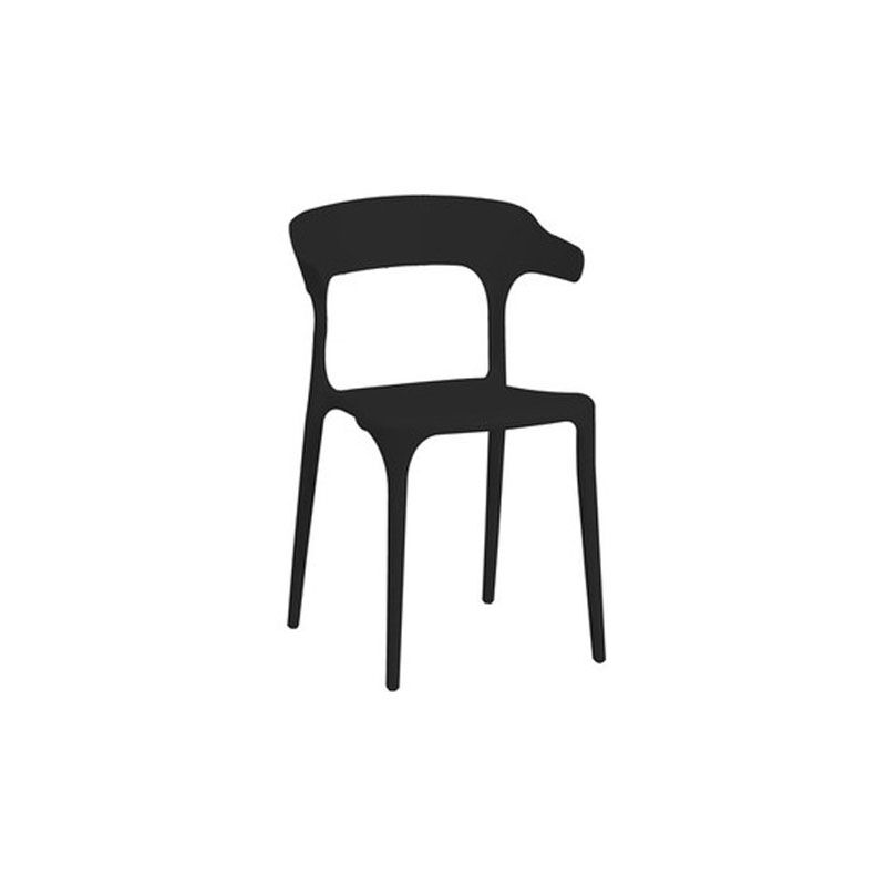 foto del prodotto sedia da giardino in resina colore nero per esterno.