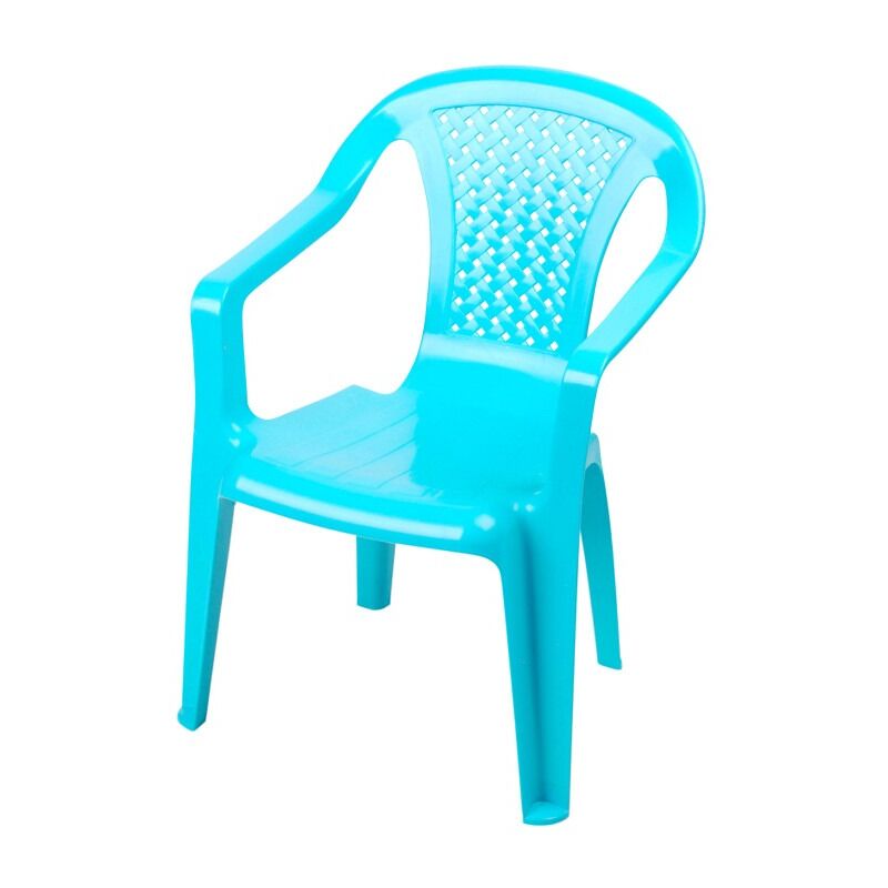foto del prodotto sedia da giardino per bambini impilabile in plastica blu dimensioni 52x37x35 cm