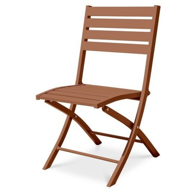 foto del prodotto sedia da giardino pieghevole in alluminio rosso l.46 x p.41 x h.82 cm dcb garden