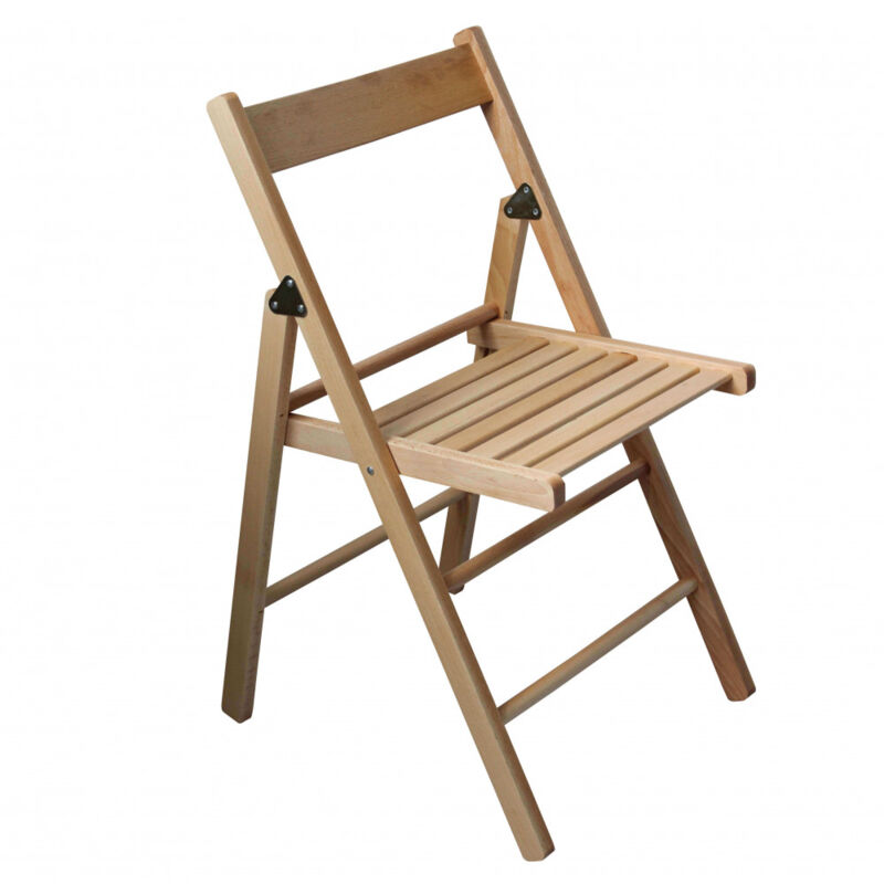 foto del prodotto sedia da giardino pieghevole salvaspazio in legno cm 88x43x40 shane