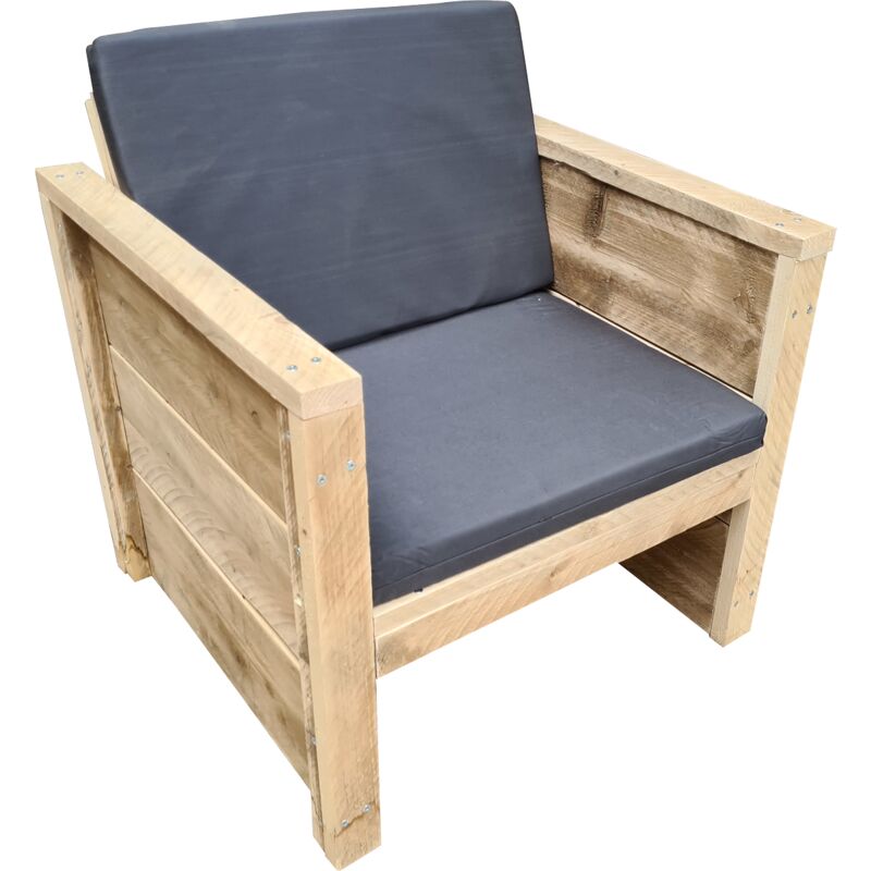 foto del prodotto sedia da giardino vlieland scaffoldwood 65lx72hx57d cm incl. cuscino wood4you