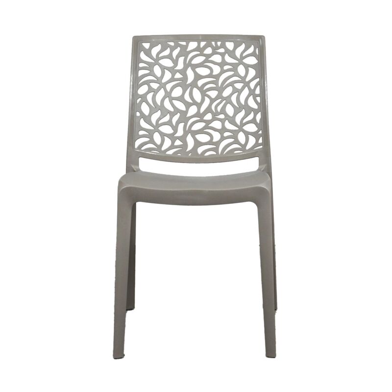 foto del prodotto sedia da interno london monoblocco in resina color taupe, 44x56x83,5 cm