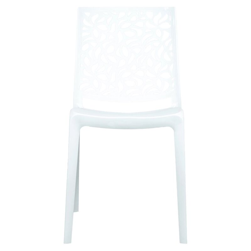 foto del prodotto sedia da interno monoblocco london in resina bianco, 44x56x83,5 cm
