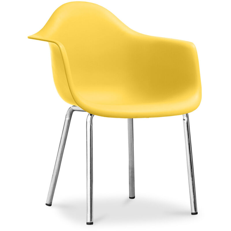 foto del prodotto sedia da pranzo daxi stile scandinavo premium design giallo