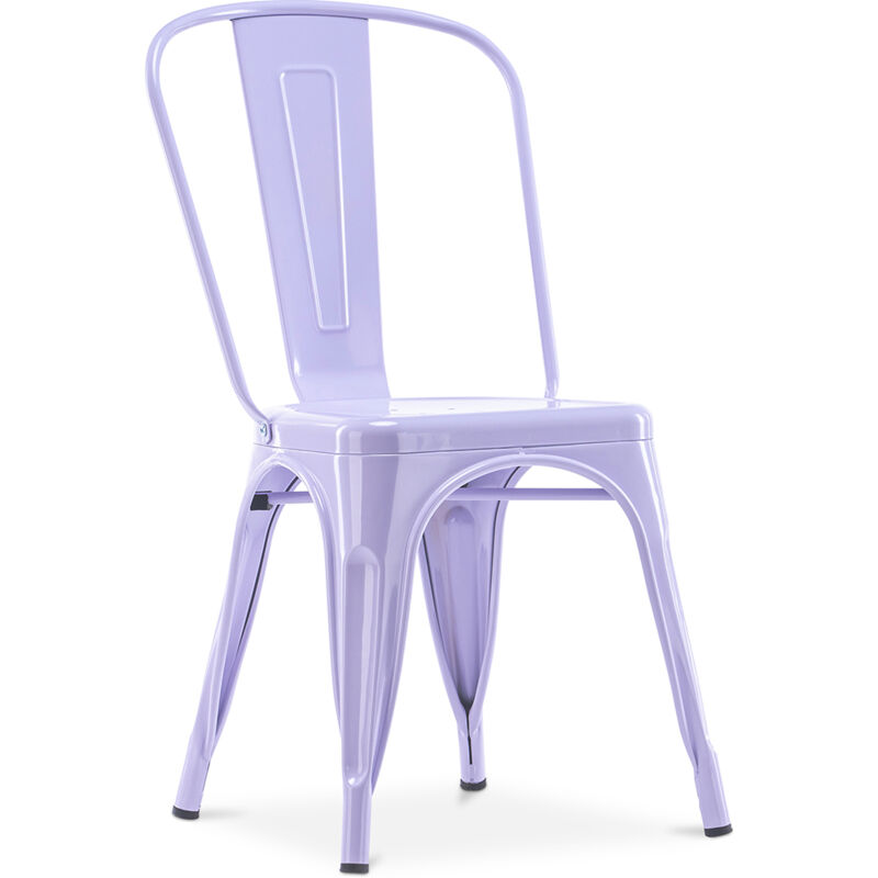 foto del prodotto sedia da pranzo design industriale acciaio nuova edizione stylix lavanda