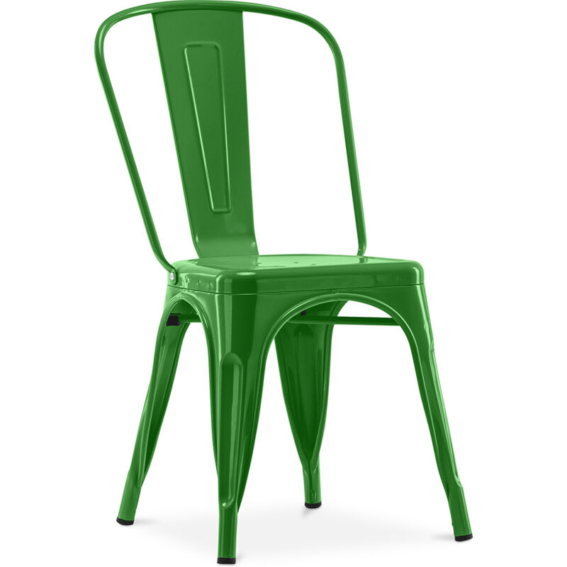 foto del prodotto sedia da pranzo design industriale acciaio nuova edizione stylix verde