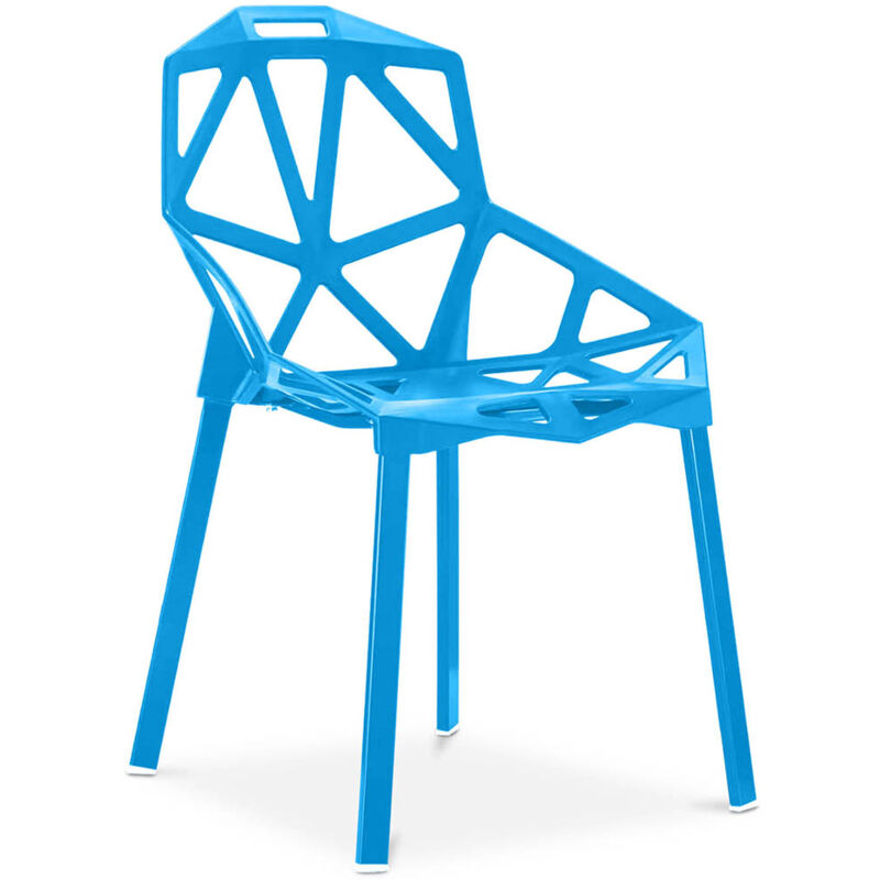 foto del prodotto sedia da pranzo di design hit blu
