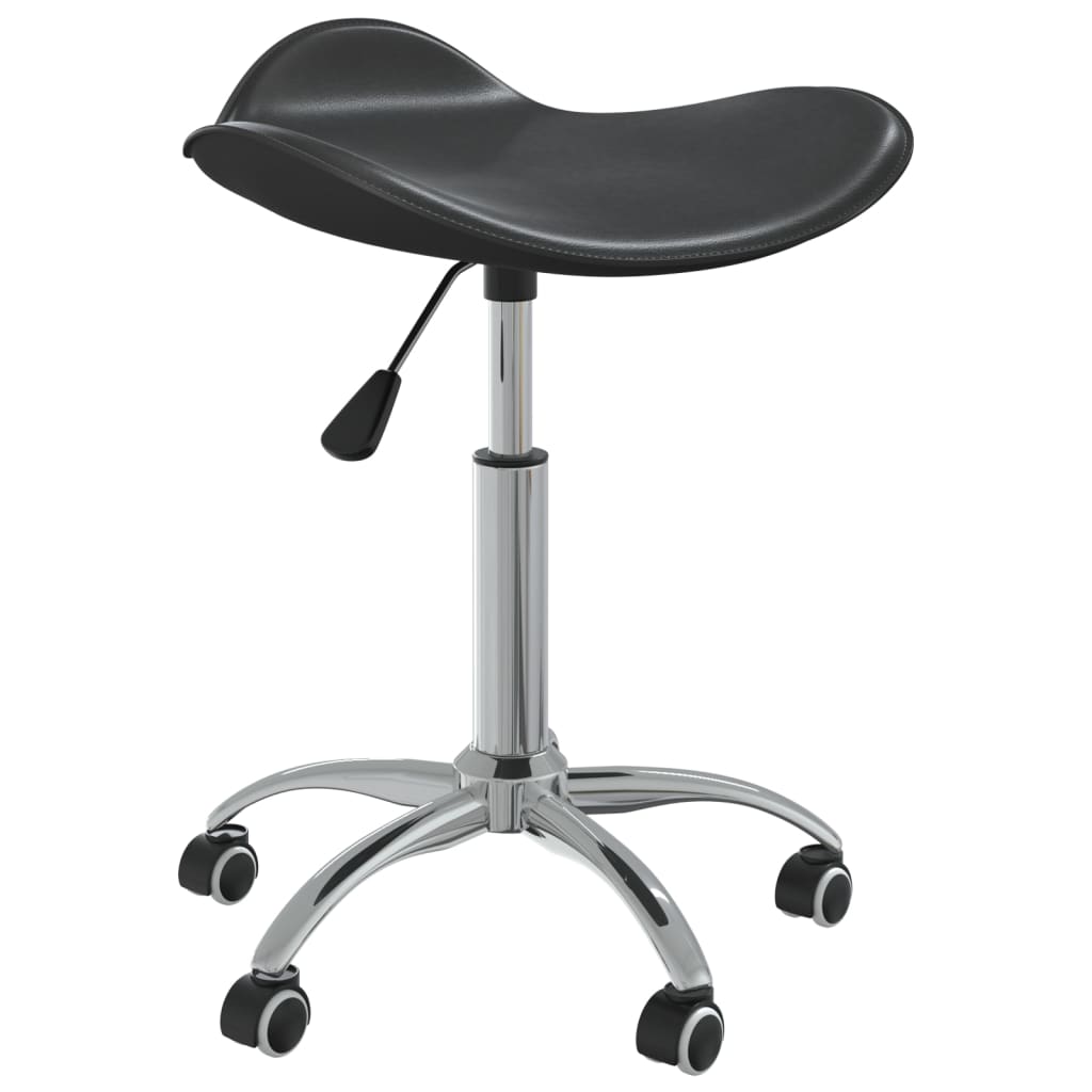 foto del prodotto sedia da pranzo girevole nera in similpelle cod mxl 63602