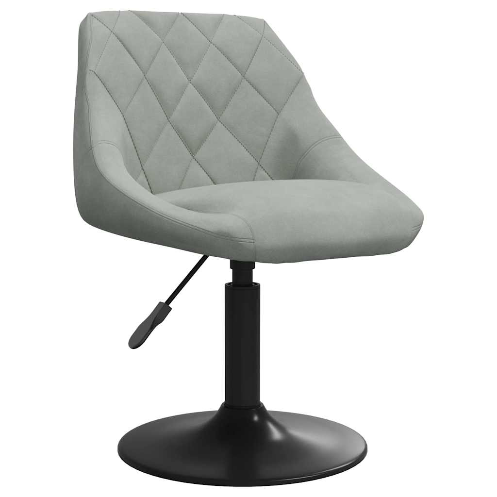 foto del prodotto sedia da pranzo grigio chiaro in velluto cod mxl 57098