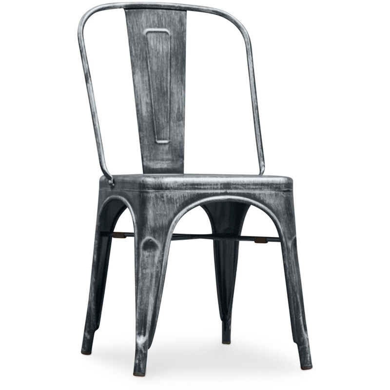 foto del prodotto sedia da pranzo in acciaio design industriale nuova edizione stylix industriel