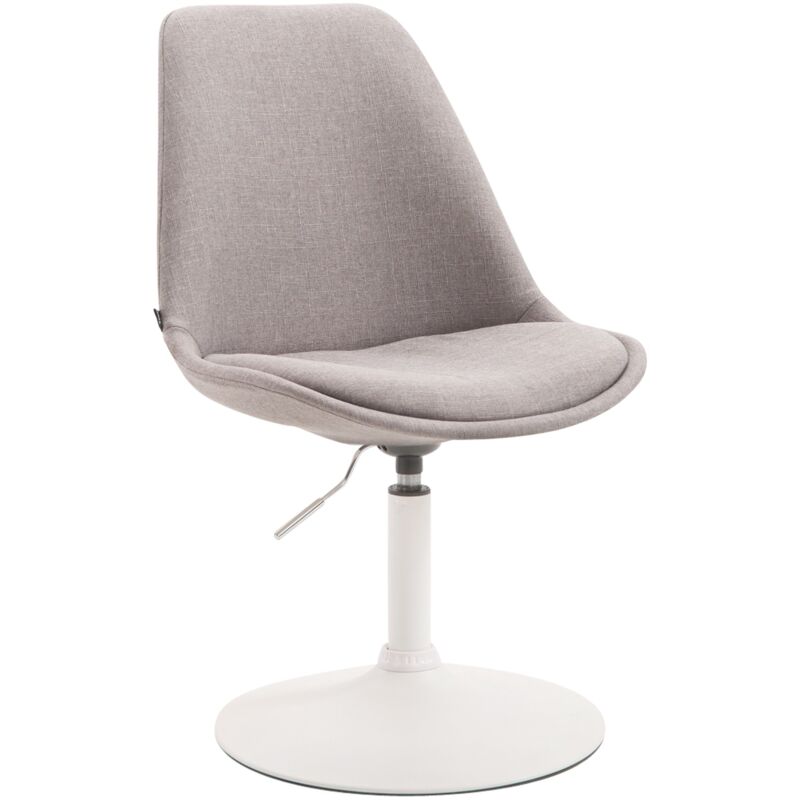foto del prodotto sedia da pranzo maverick in tessuto grigio bianco
