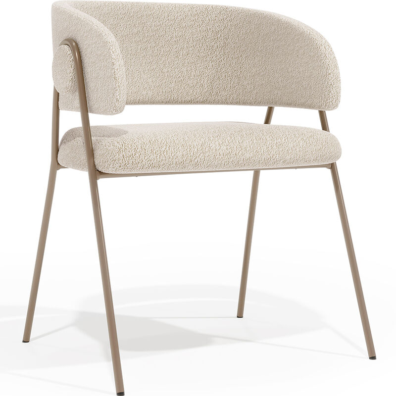 foto del prodotto sedia da pranzo rivestita in tessuto roaw beige
