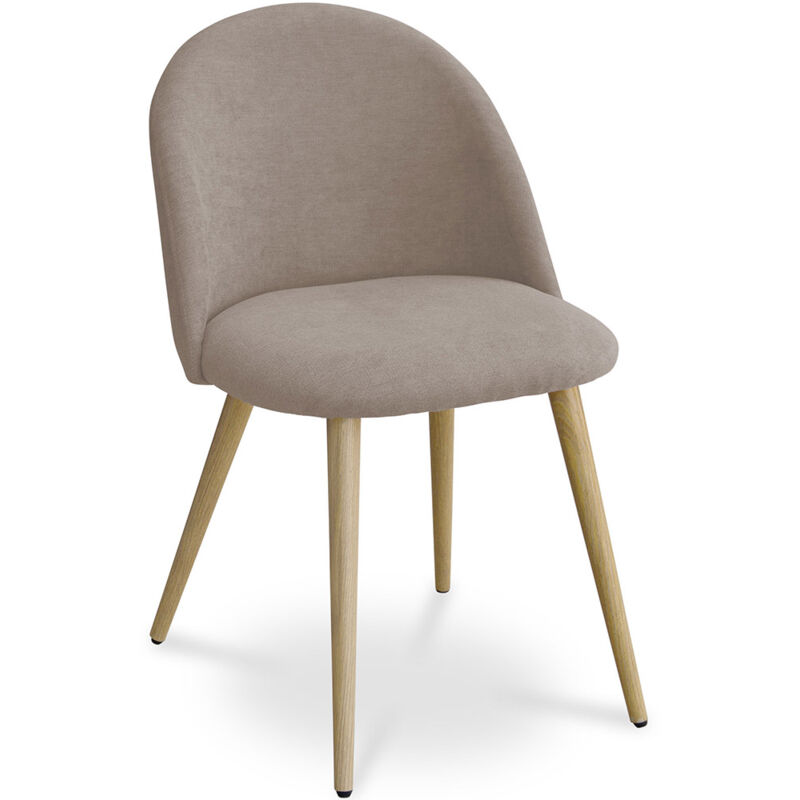 foto del prodotto sedia da pranzo rivestita in tessuto stile scandinavo evelyne talpa