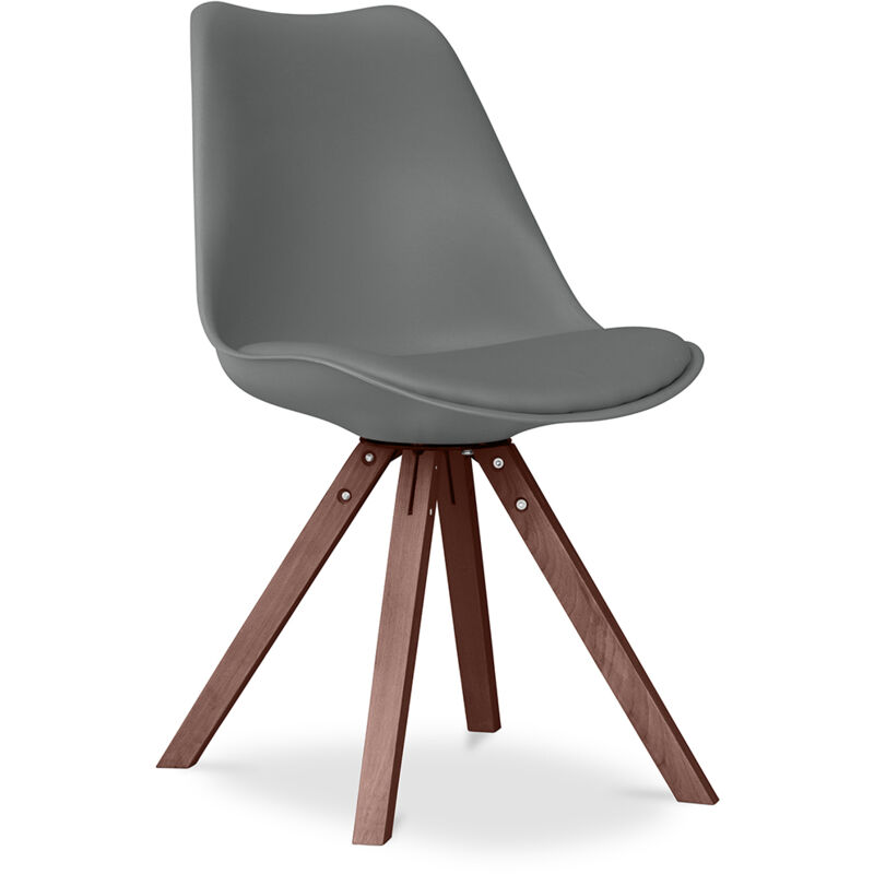 foto del prodotto sedia da pranzo stile scandinavo denisse grigio scuro