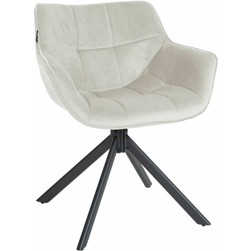 foto del prodotto sedia da pranzo westport velvet crema