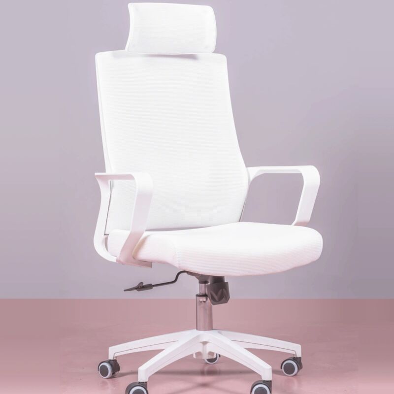 foto del prodotto sedia da scrivania ergonomica mesh bianco nest dream