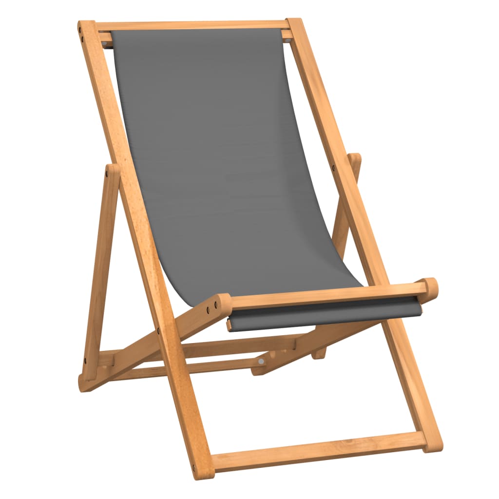foto del prodotto sedia da spiaggia in legno massello di teak grigia cod mxl 21023