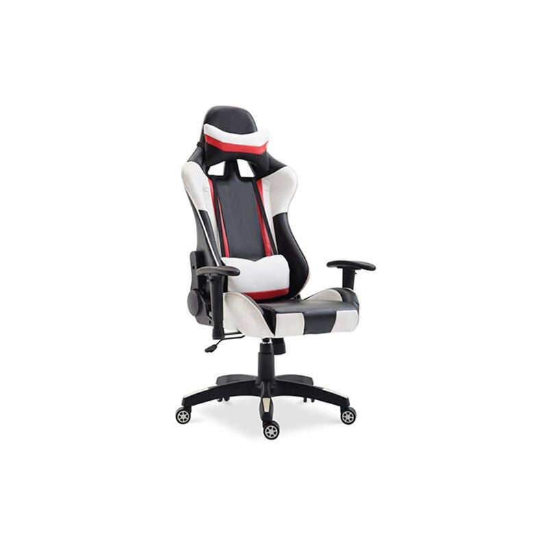 foto del prodotto sedia da ufficio con braccioli sedia da scrivania con rotelle gamer guy bianco