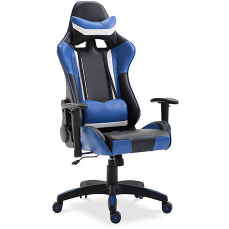 foto del prodotto sedia da ufficio con braccioli sedia da scrivania con rotelle gamer guy blu
