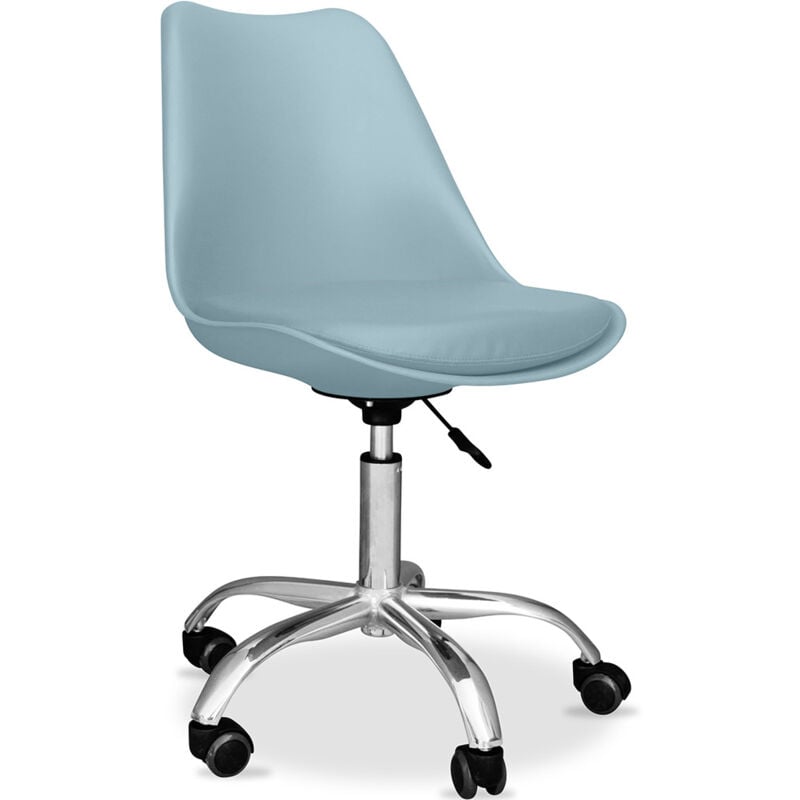 foto del prodotto sedia da ufficio con ruote sedia da scrivania girevole tulip pastel green
