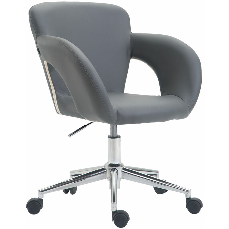 foto del prodotto sedia da ufficio edison in similpelle grigio