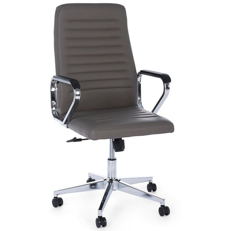 foto del prodotto sedia da ufficio ergonomica derek con braccioli e ruote altezza regolabile fango
