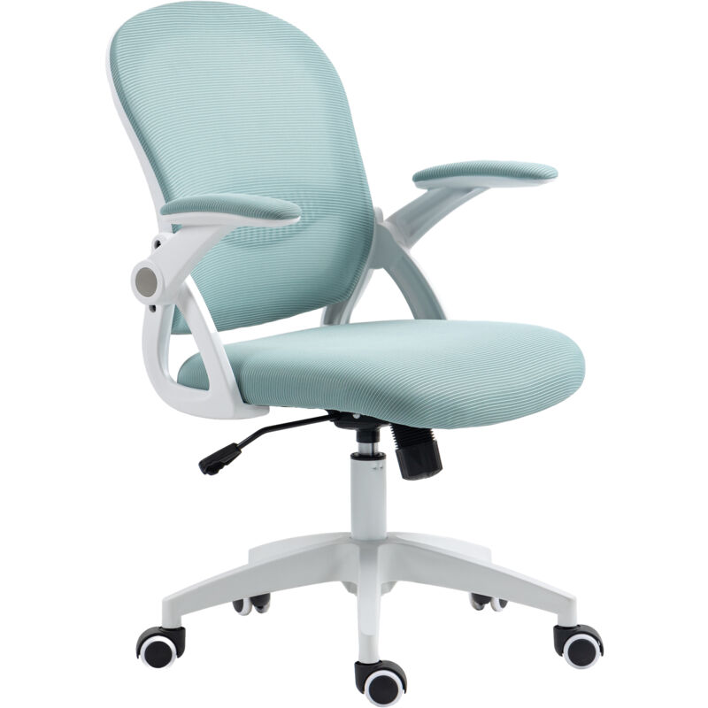 foto del prodotto sedia da ufficio ergonomica e girevole con altezza regolabile azzurro vinsetto