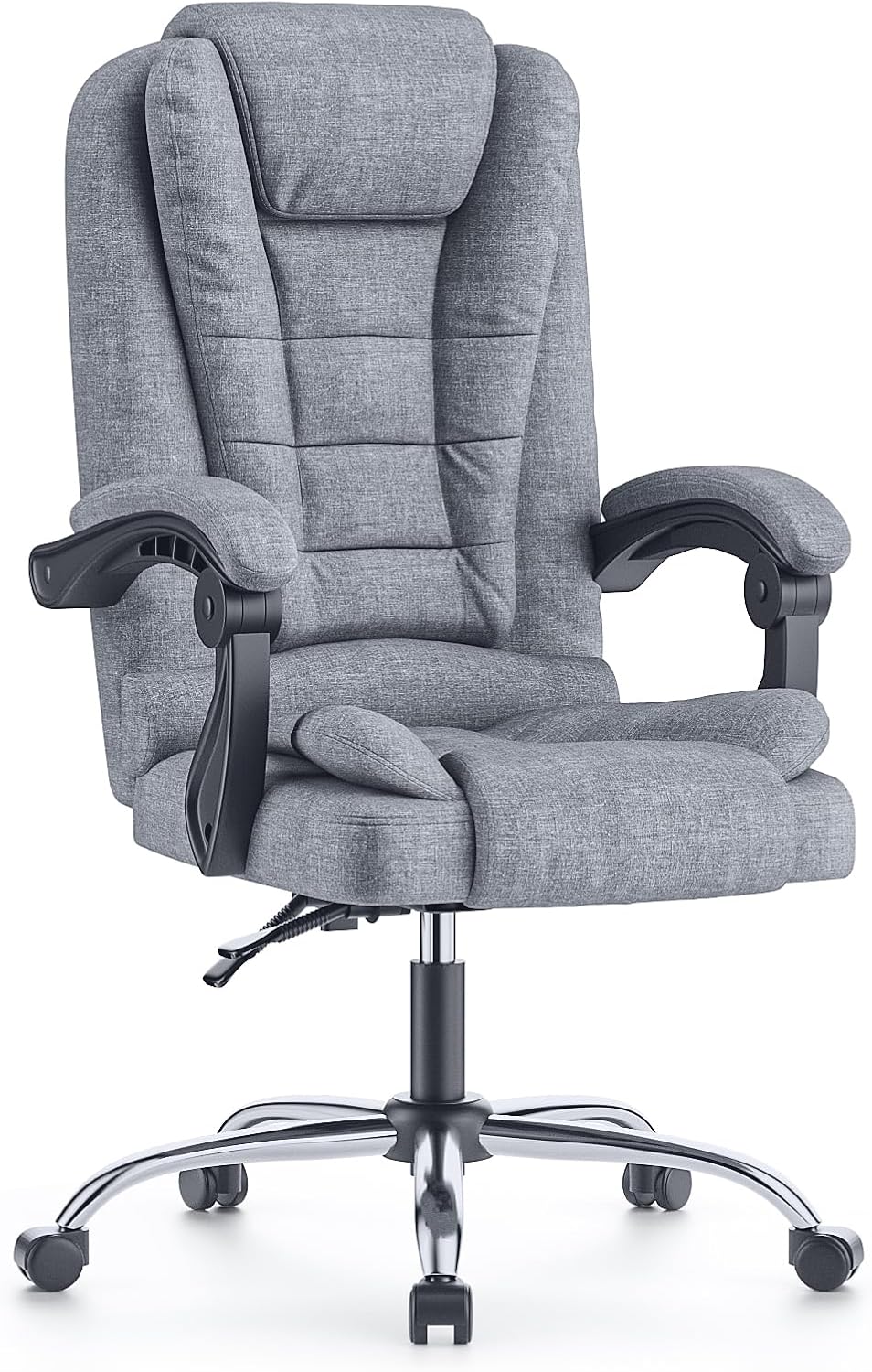 foto del prodotto sedia da ufficio ergonomica rattantree poltrona direzionale con sedile largo grigio chiaro