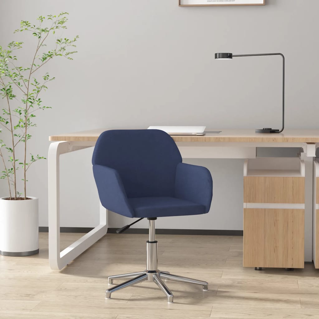 foto del prodotto sedia da ufficio girevole blu in tessuto cod mxl 21577