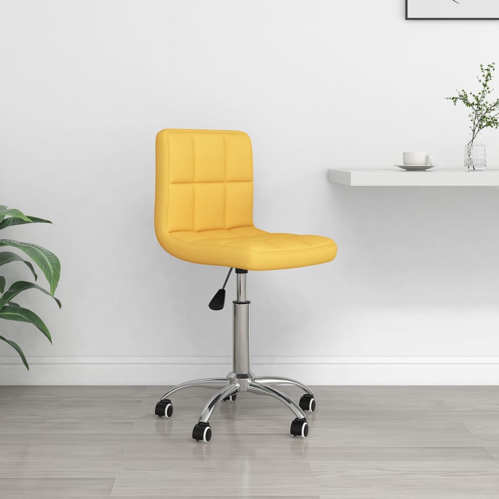 foto del prodotto sedia da ufficio girevole giallo senape in tessuto cod mxl 23336