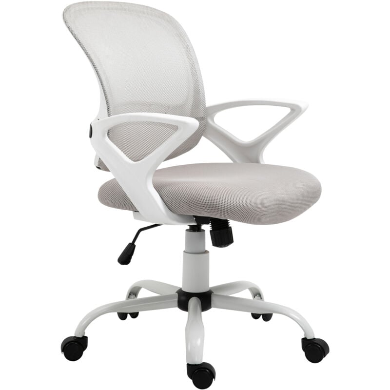 foto del prodotto sedia da ufficio grigia girevole ergonomico con altezza goregolabile vinsetto