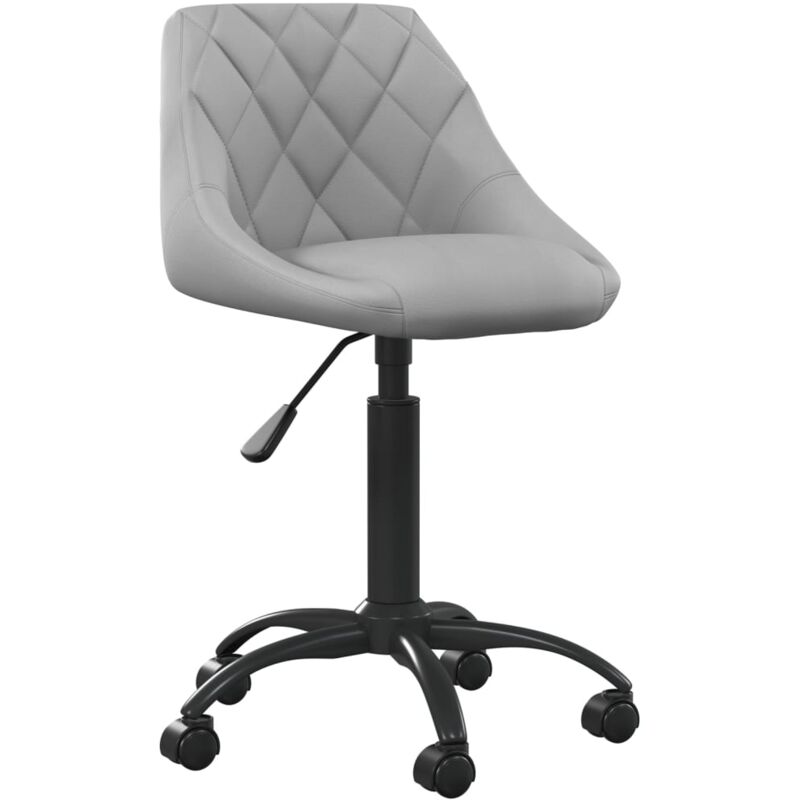 foto del prodotto sedia da ufficio grigio chiaro in velluto vidaxl