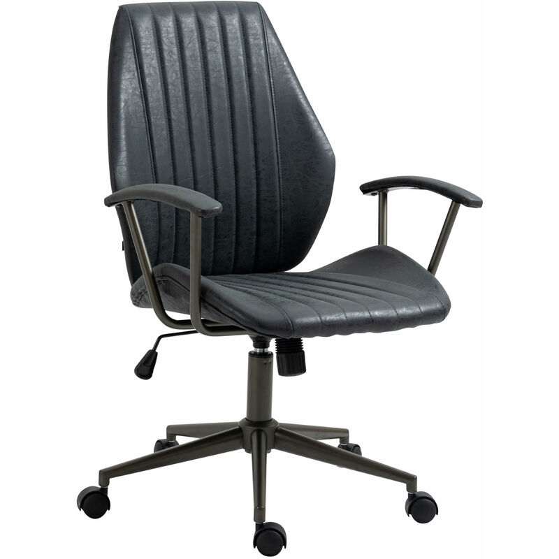 foto del prodotto sedia da ufficio nampa industrial loft stile antico nero antico