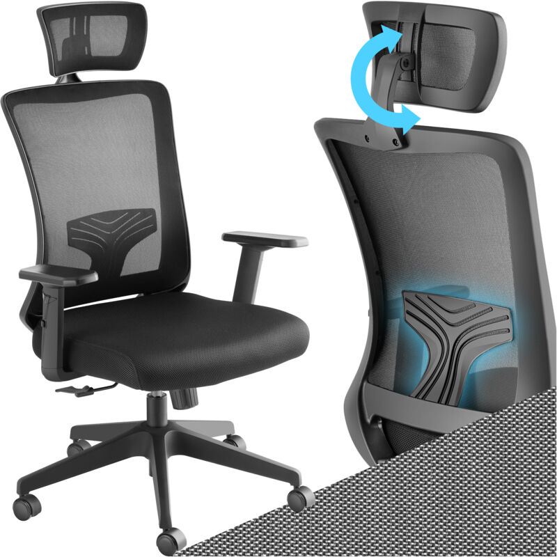 foto del prodotto sedia da ufficio phoibe ergonomica con poggiatesta regolabile
