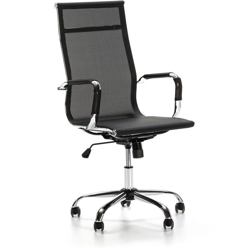 foto del prodotto sedia da ufficio reclinabile sottile, tessuto traspirante, sedia direzionale con poggiatesta, regolabile in altezza, design ergonomico