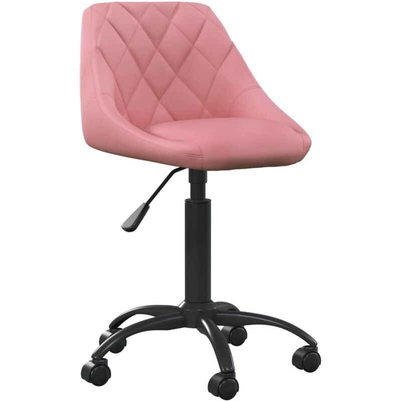 foto del prodotto sedia da ufficio rosa in velluto vidaxl