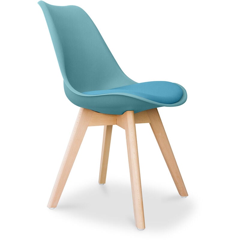 foto del prodotto sedia da ufficio sedia da pranzo stile scandinavo denisse acquamarina